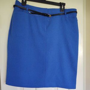 LADIES CALVIN KLEIN STRAIGHT SKIRT, SIZE 14 PETITE, ELECTRIC BLUE, 22" NWT